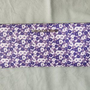 Michael Kors Jet Set Credit Card Wallet Purple Floral